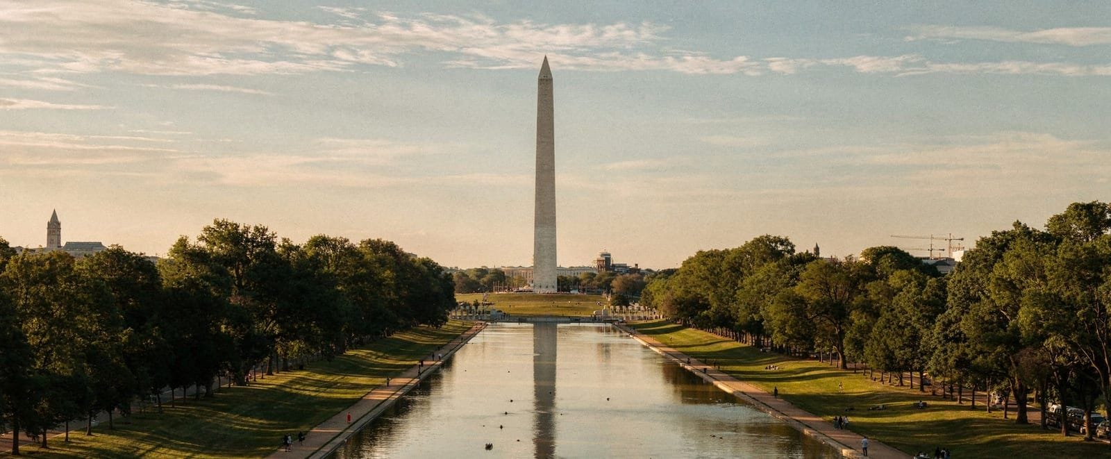 The Capitol dome and the National Mall skyline, photographed near the Tidal Basin on a clear morning.